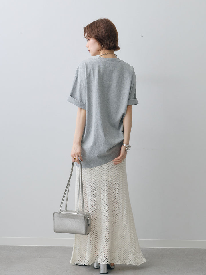 [SET]スリードッグフォトボックスTEE+クロシェシアーセミフレアスカート(2set)
