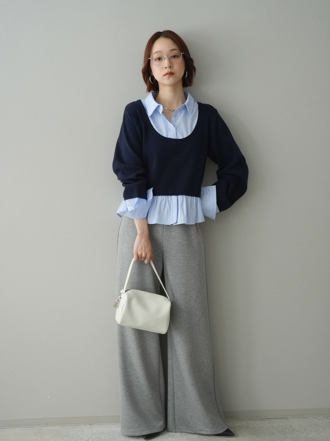 [予約]イージーポンチワイドパンツ/gray