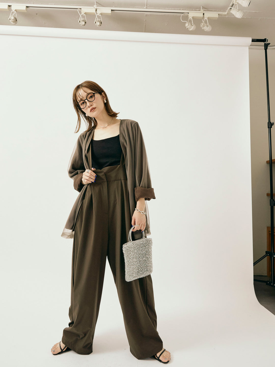 [予約]ICE TOUCH コクーンサロペット/イエローブラウン