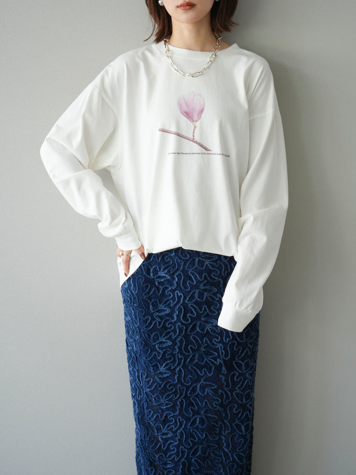 [予約]フラワーフォトプリントBIGロンT /オフ2