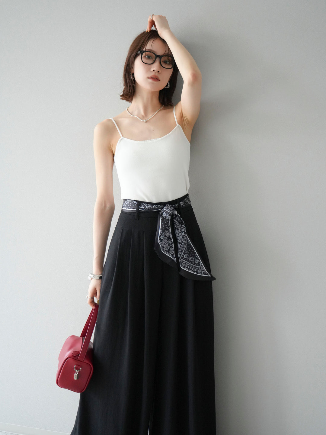 [予約]レーヨンニットキャミソール/オフ