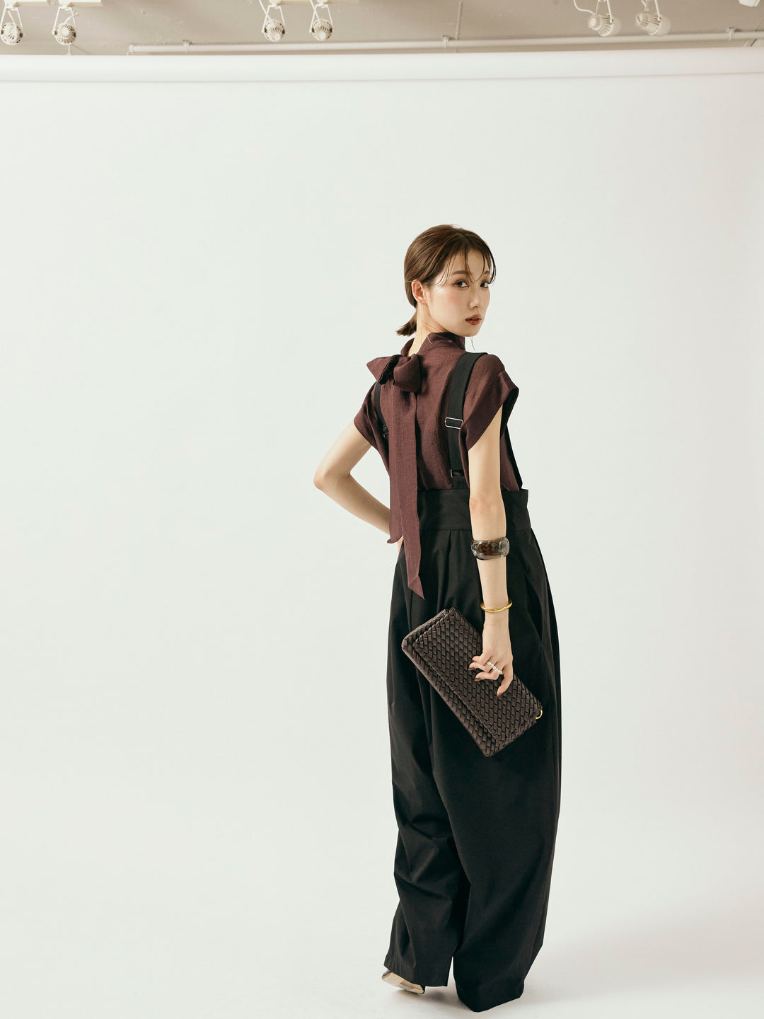 [予約]ICE TOUCH コクーンサロペット/ブラック