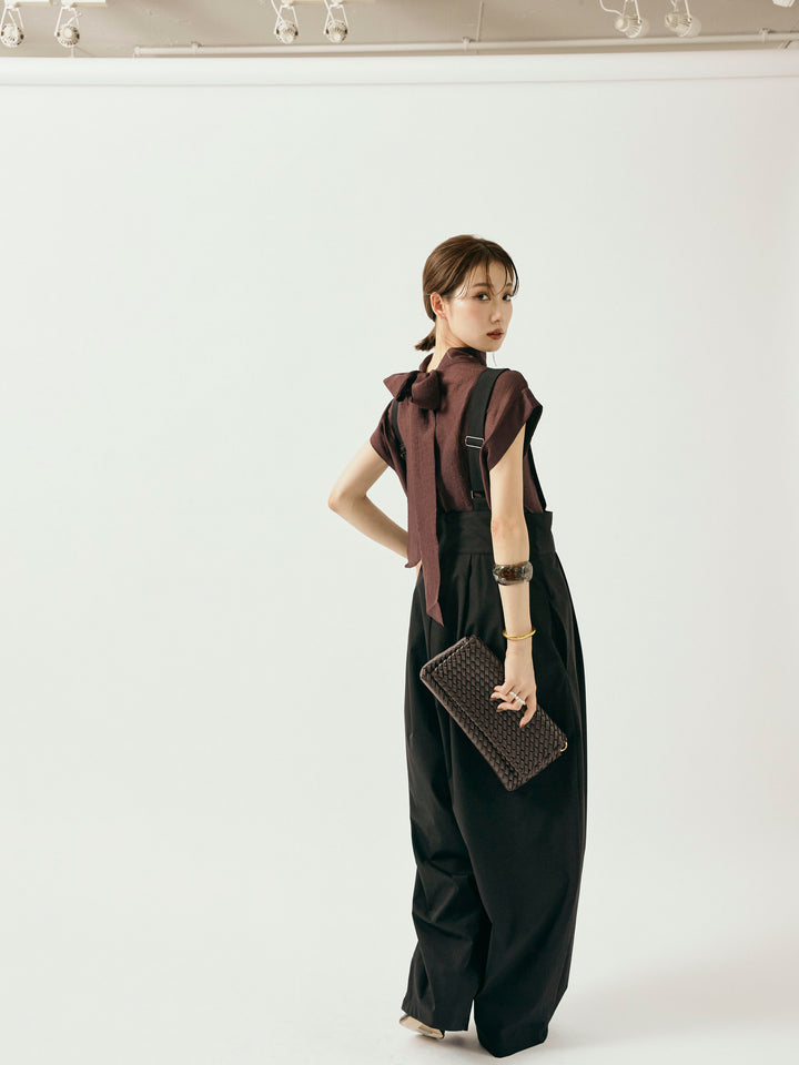 [予約]ICE TOUCH コクーンサロペット/ブラック