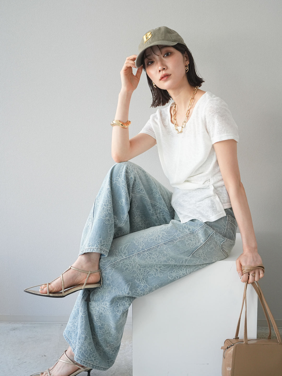 [予約]カシュクールシアーニットプルオーバー/ホワイト