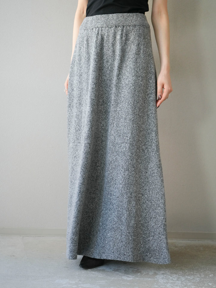 [予約]ミックスヤーンニットスカート/グレー