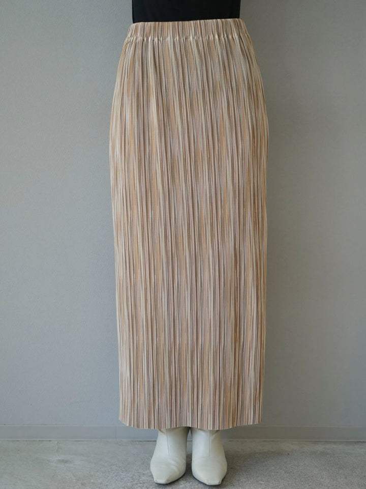 [Pre-order] Multi-color I-line pleated skirt/beige