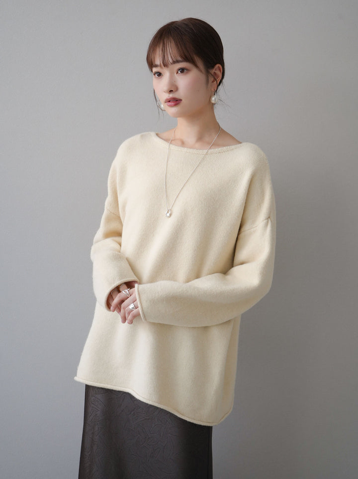 [預訂] 基本款針織套頭衫/米色