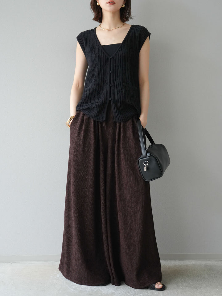 [預購] 波夏針織背心/黑色