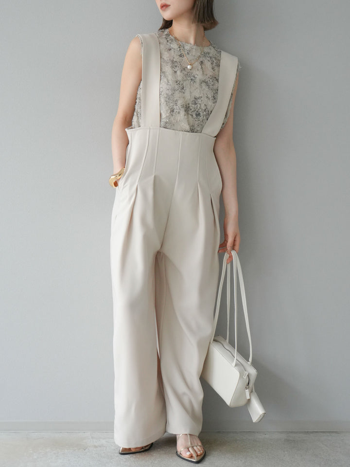 【預購】帶扣設計工裝褲/象牙白