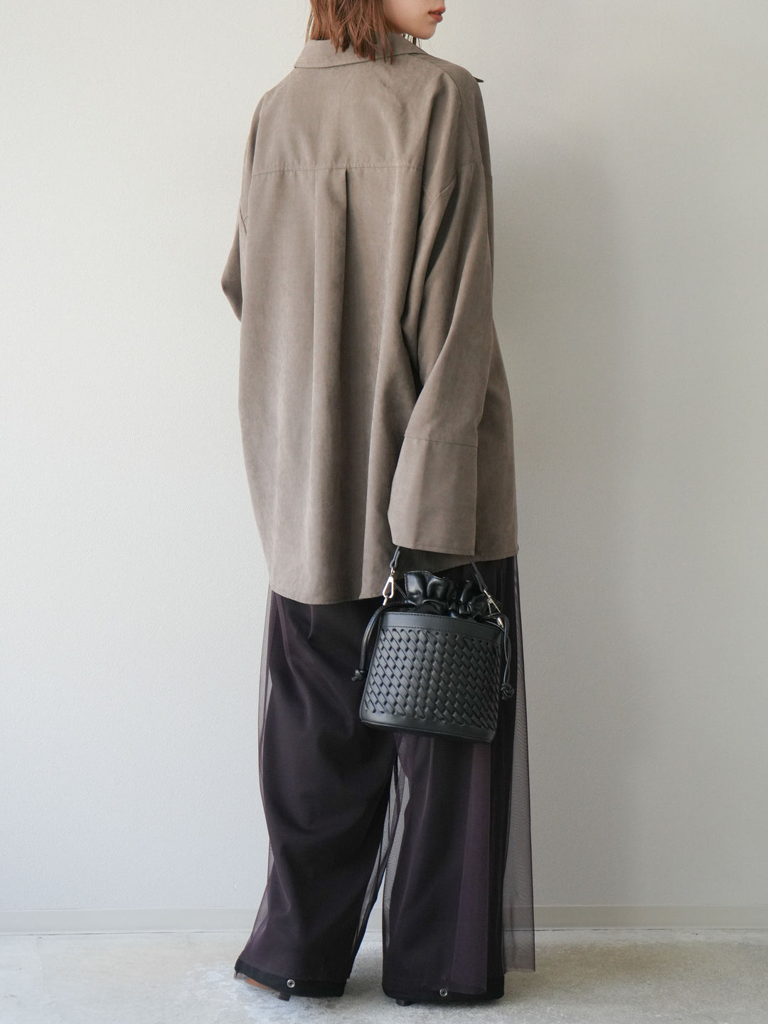 [予約]デニム切替2WAYデザインスウェットパンツ/ブラック