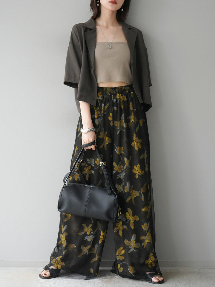 [予約]ハーフショートジャケット/チャコール