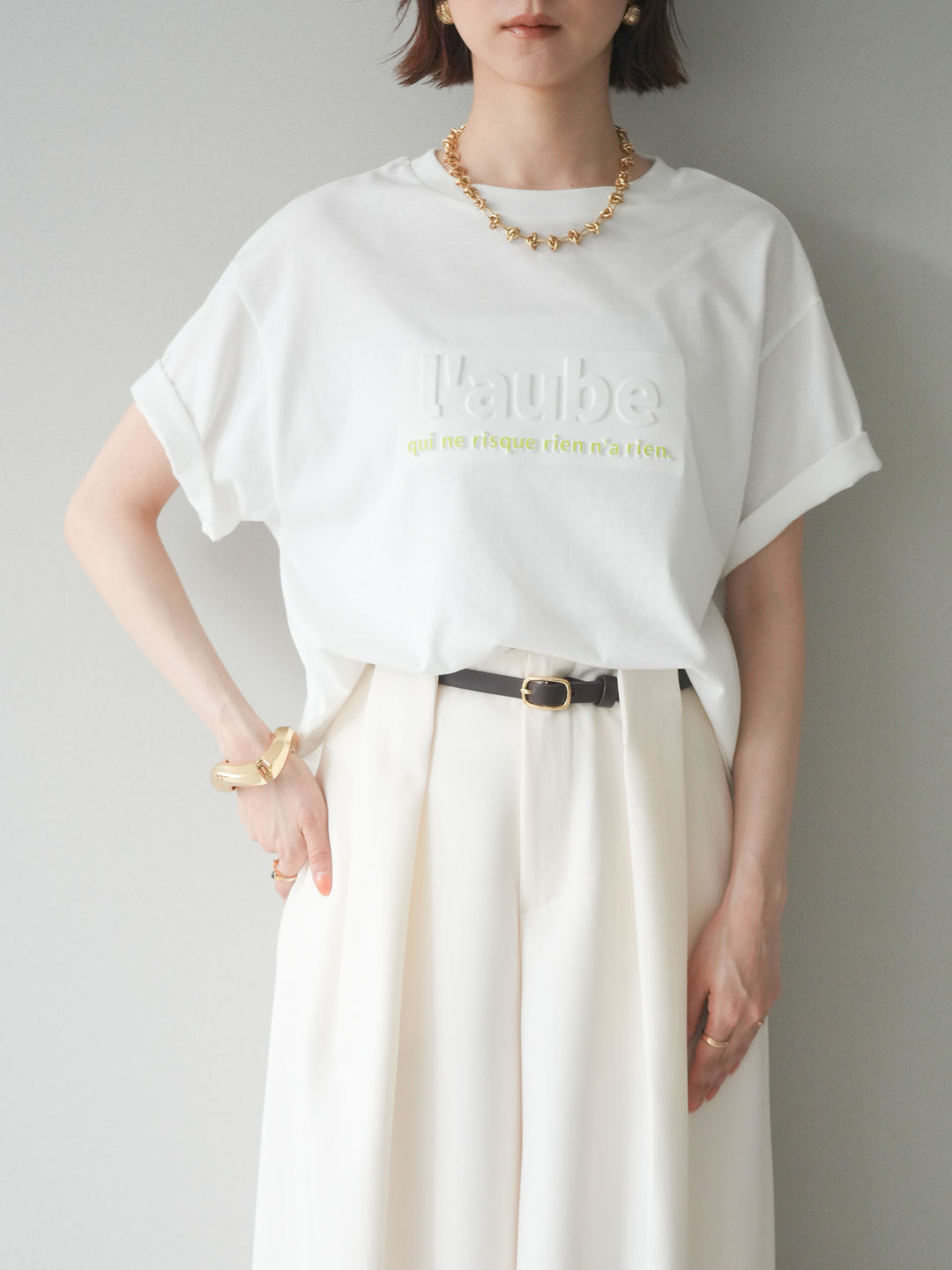 [予約]エンボスロゴTEE/off