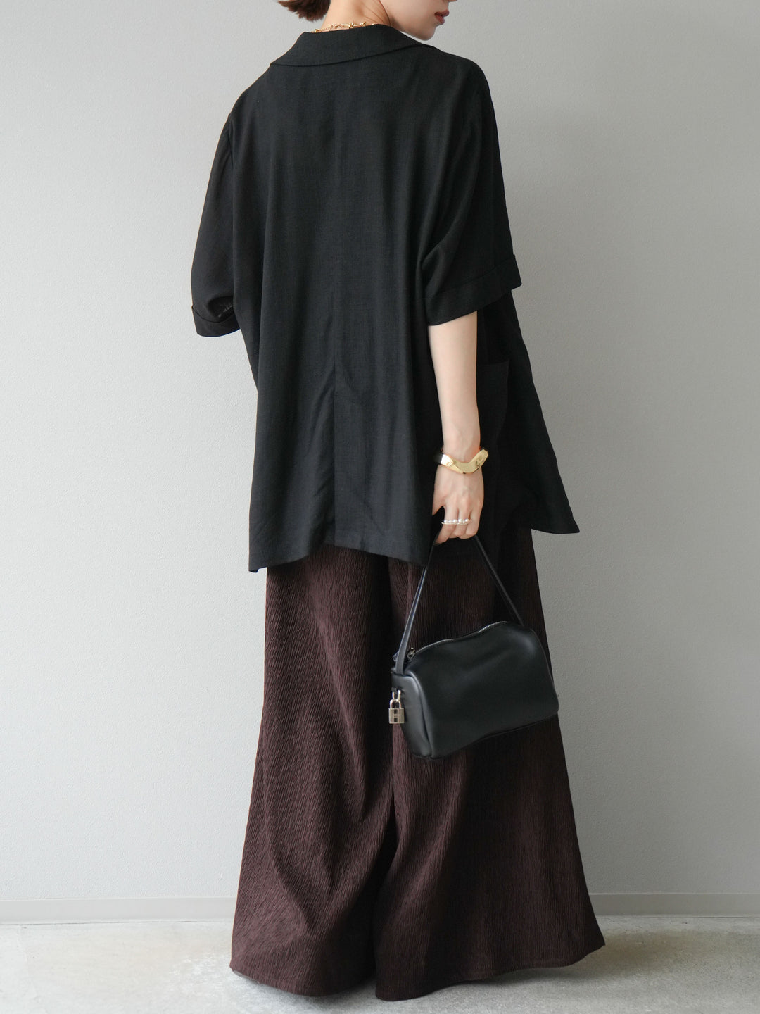 [予約]楊柳バギーパンツ/ブラウン