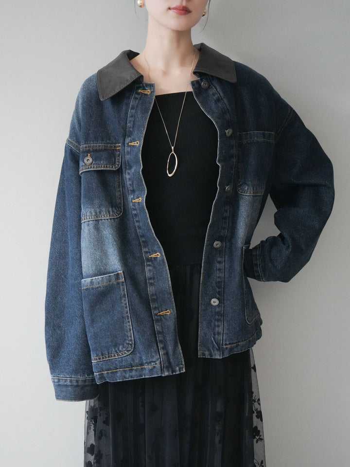[SET]裏地ファーデニムフライトジャケット+選べるアクセセット(2set)