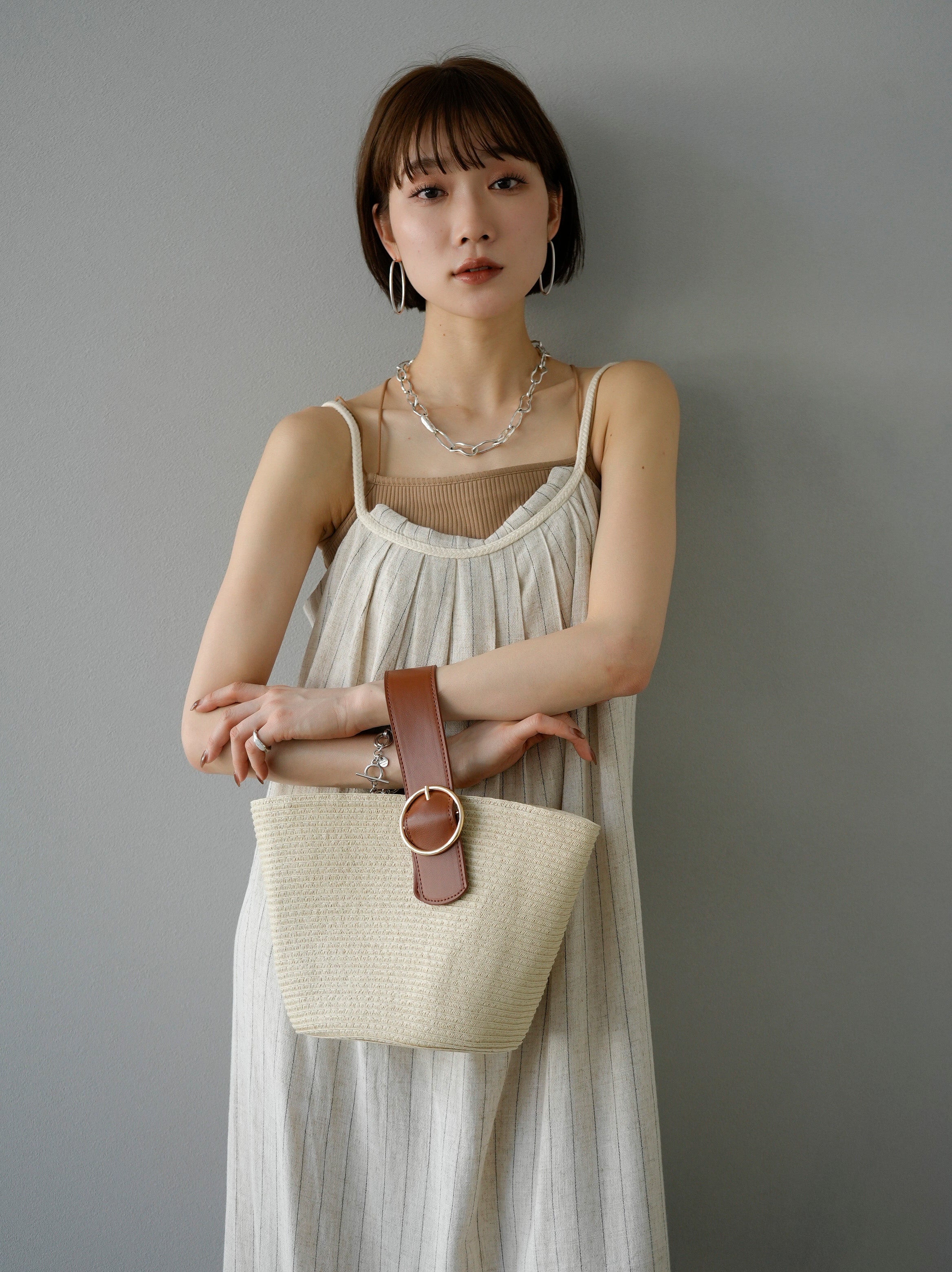 予約]ワンハンドルペーパーかごバッグ/ナチュラル – Lumier