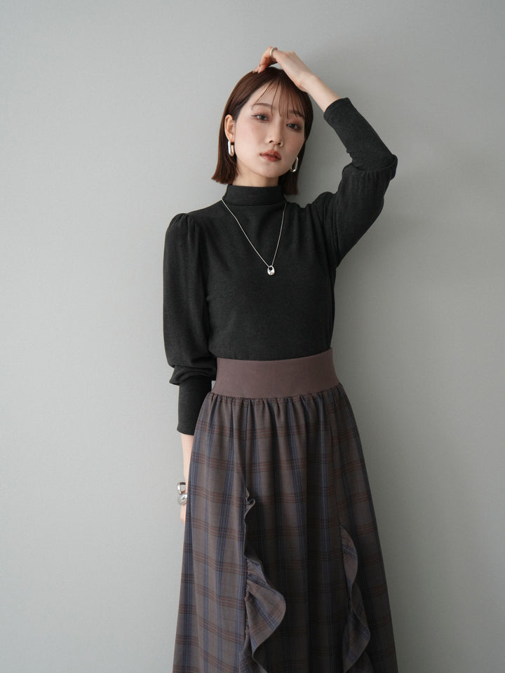 [SET]プチネックパワーショルダー起毛トップス+プチネックパワーショルダー起毛トップス(2set)