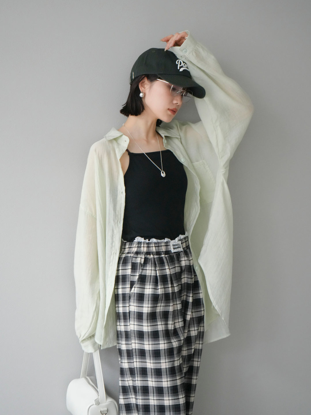 [予約]ドライタッチシアーオーバーシャツ/ミント