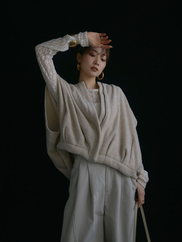 【Allure】[SET]ウール混コクーンブルゾン+ウール混コクーンブルゾン(2set)