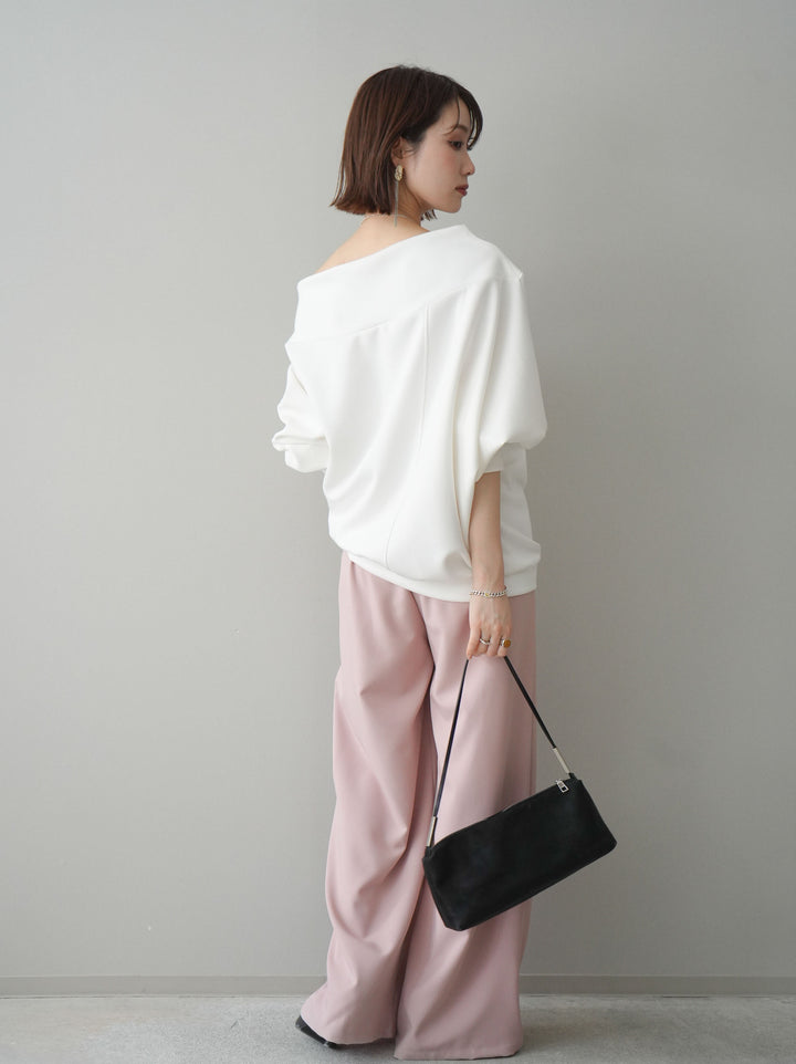 [予約]ベルト付キーホルダーモチーフワイドパンツ/pink