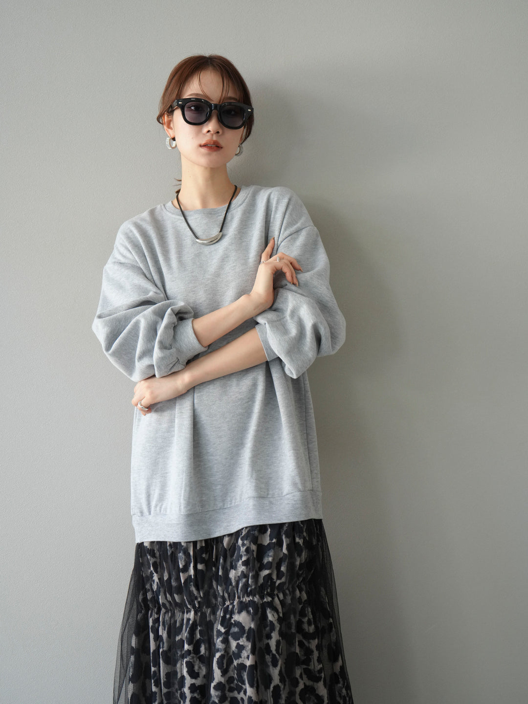 [SET] Sweat Docking 動物印花層疊連身裙 + 可選飾品套裝（2 套）