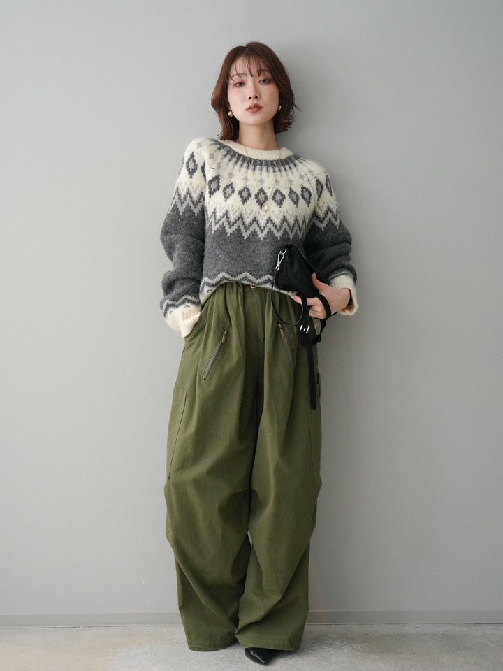 [予約]コットンタックループパンツ/khaki