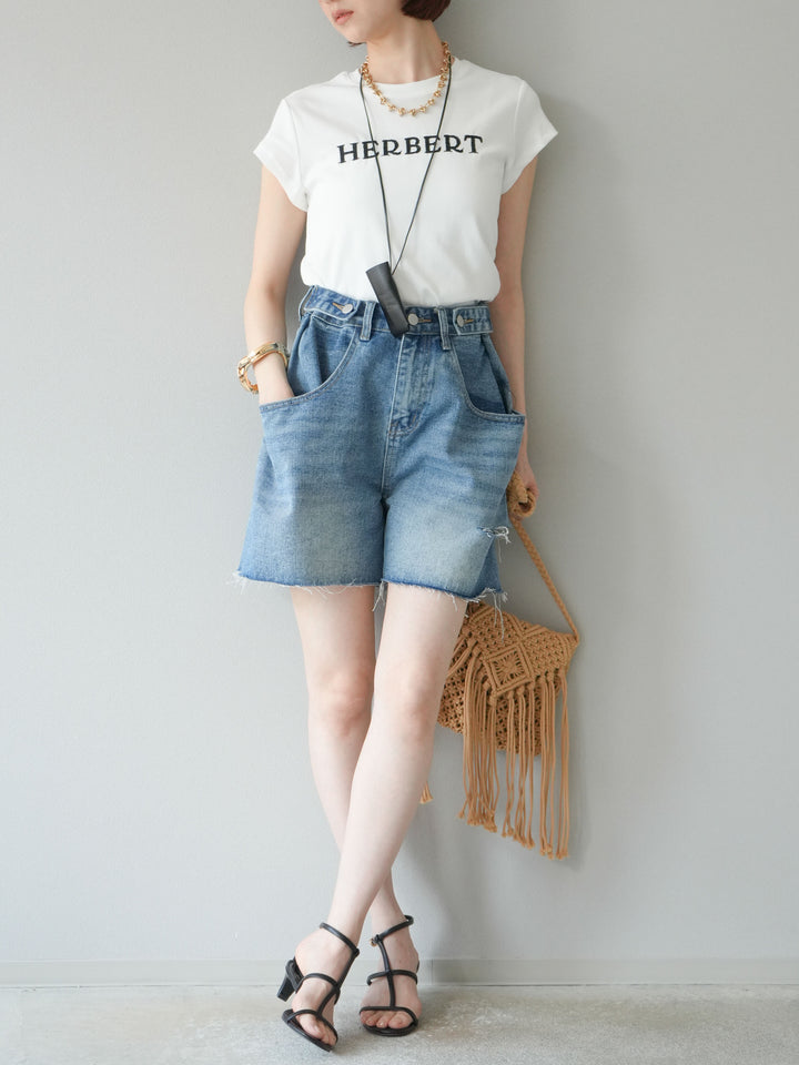 【預購】寬鬆半身牛仔褲/藍色