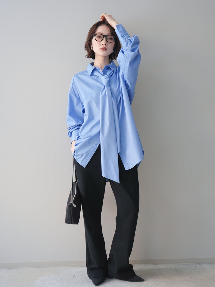 [予約]スウェットフレアパンツ/black