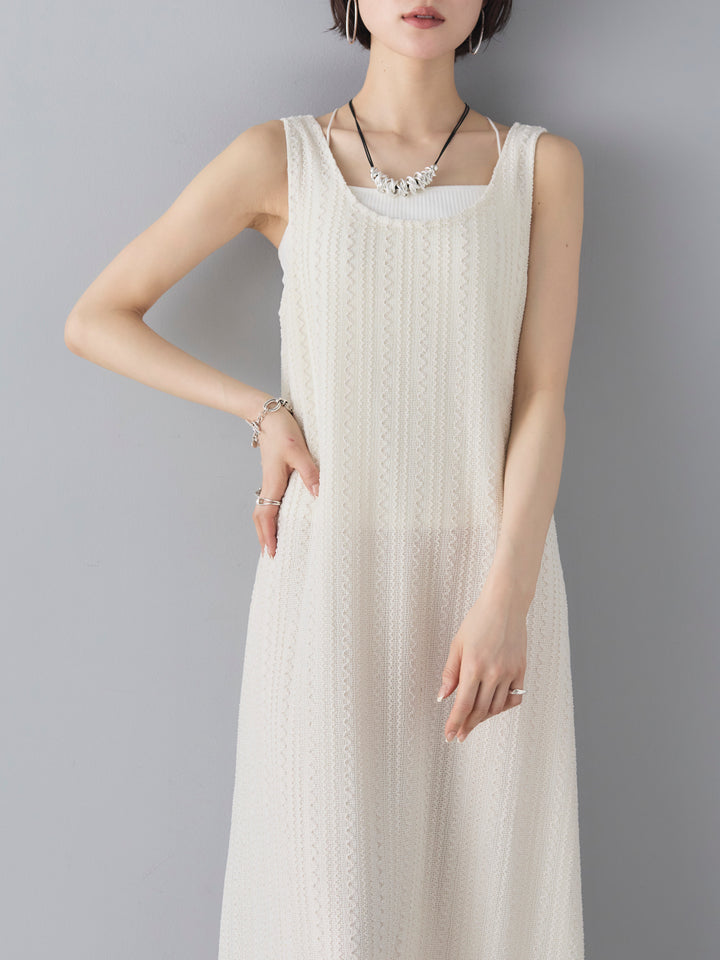 [SET] Wave lace U-neck NS dress + Wave lace U-neck NS dress (2set)