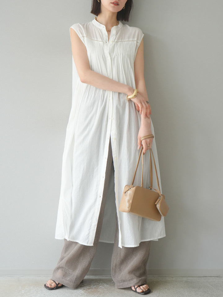 [予約]インド製コットンボイルワンピース/オフ