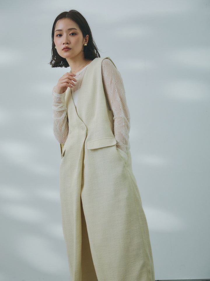 【Allure】[SET]デニムライクヘリンボーンサロペット+デニムライクヘリンボーンサロペット(2set)