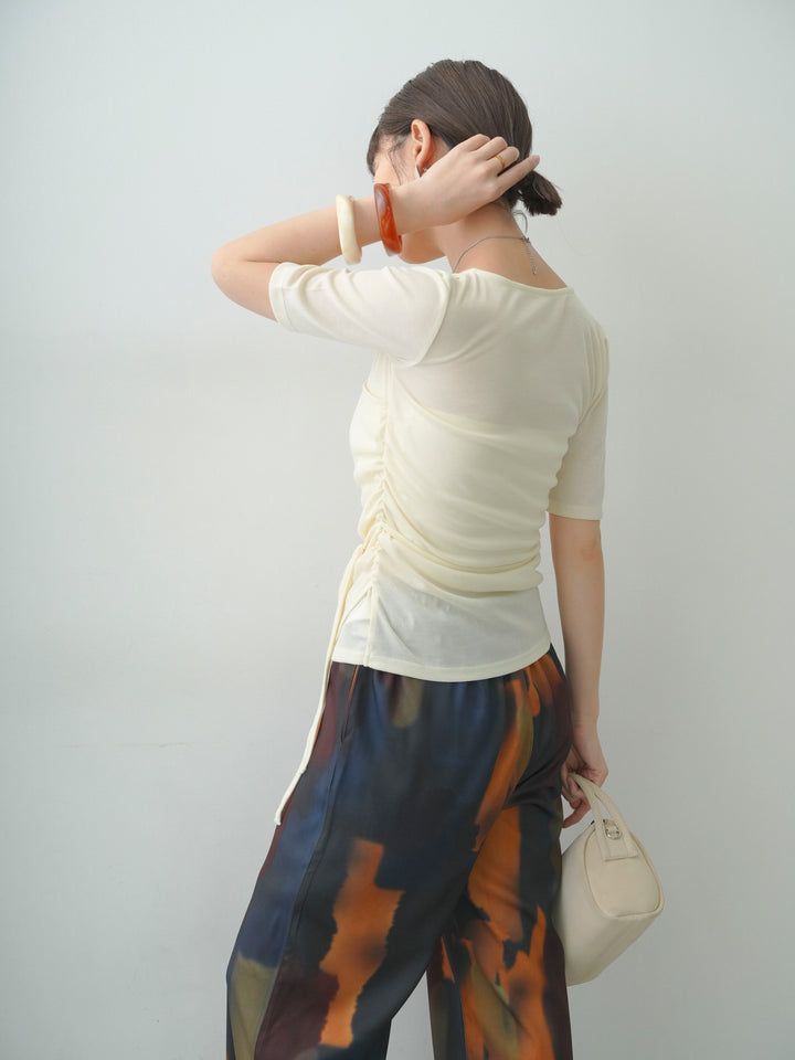 [予約]シアードレープカシュクールプルトップス/ivory