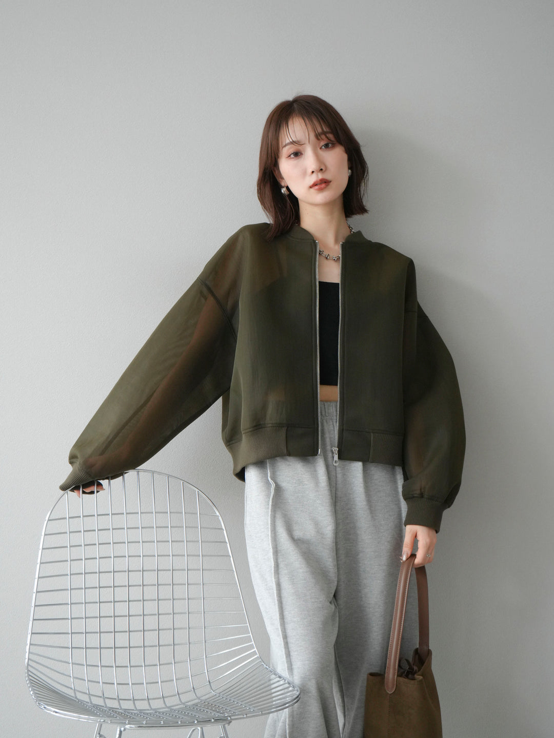 [予約]シアーダンボールボリュームスリーブMA-1/カーキ