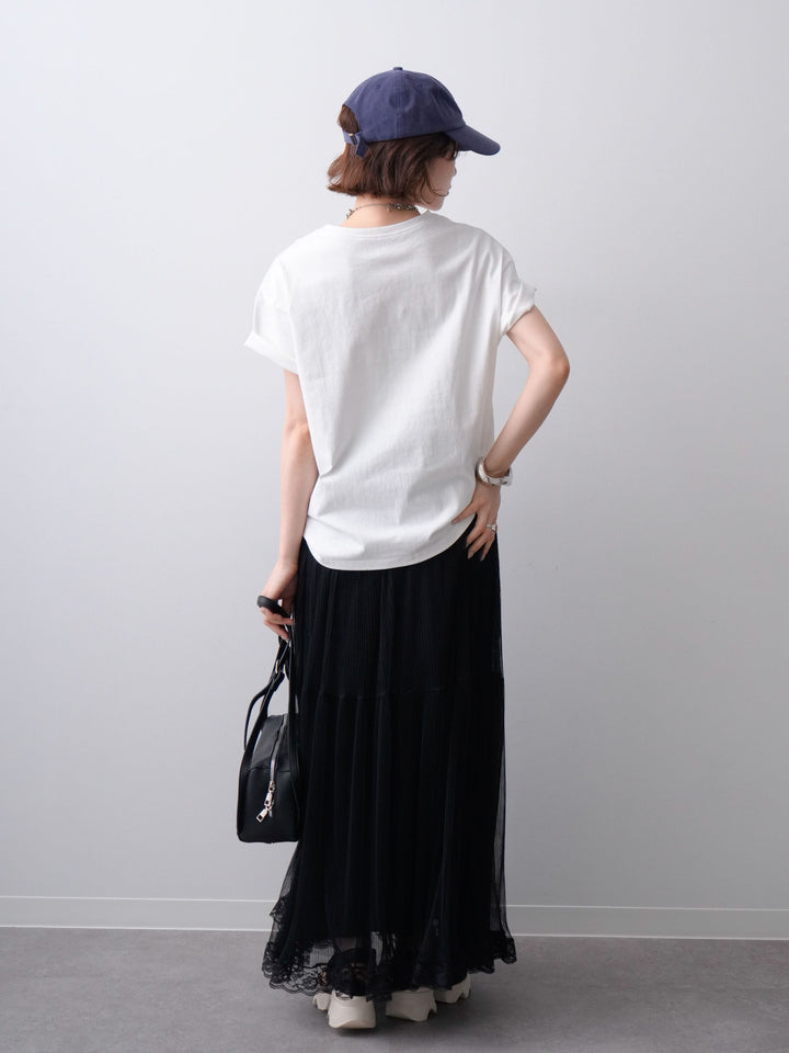 [SET]フロッキーロゴTEE+チュールレーススカート(2set)
