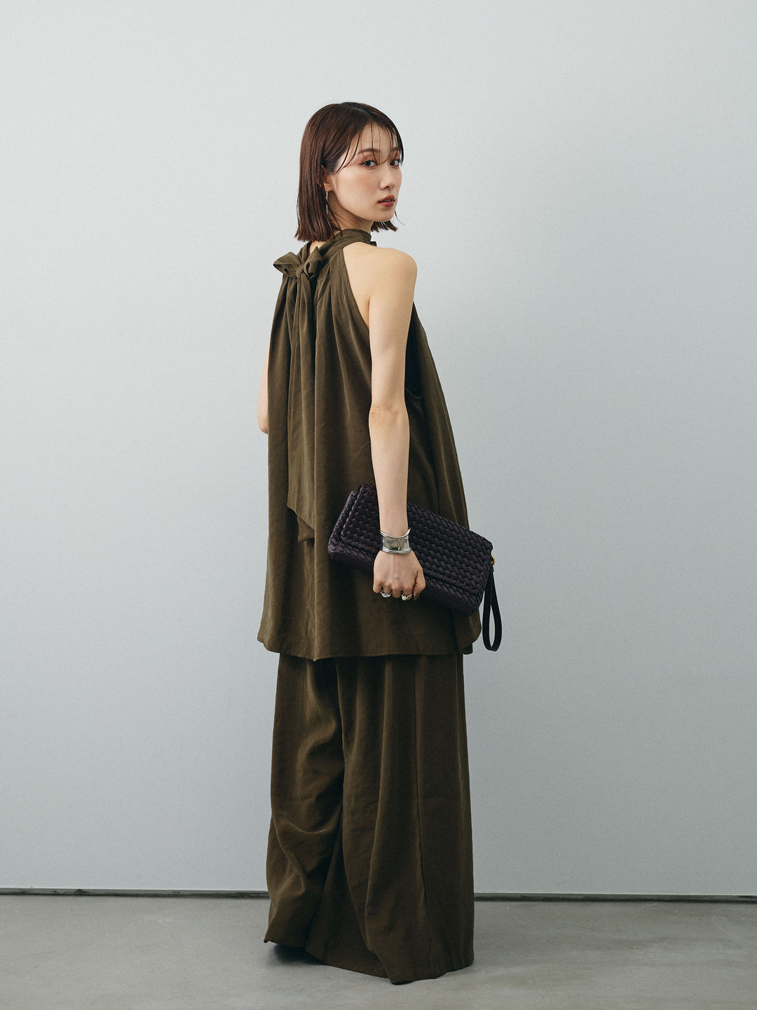 [SET] 桃色拉絨吊帶衫＆寬褲 SET UP（2 套）