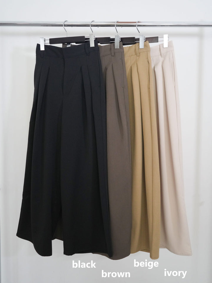 [SET]ミックスメッシュニットボレロ+クレープデシンタックワイドパンツ(2set)