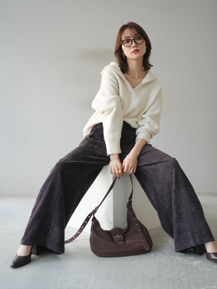 [SET]スキッパーニットプルオーバー+選べるアクセセット(2set)