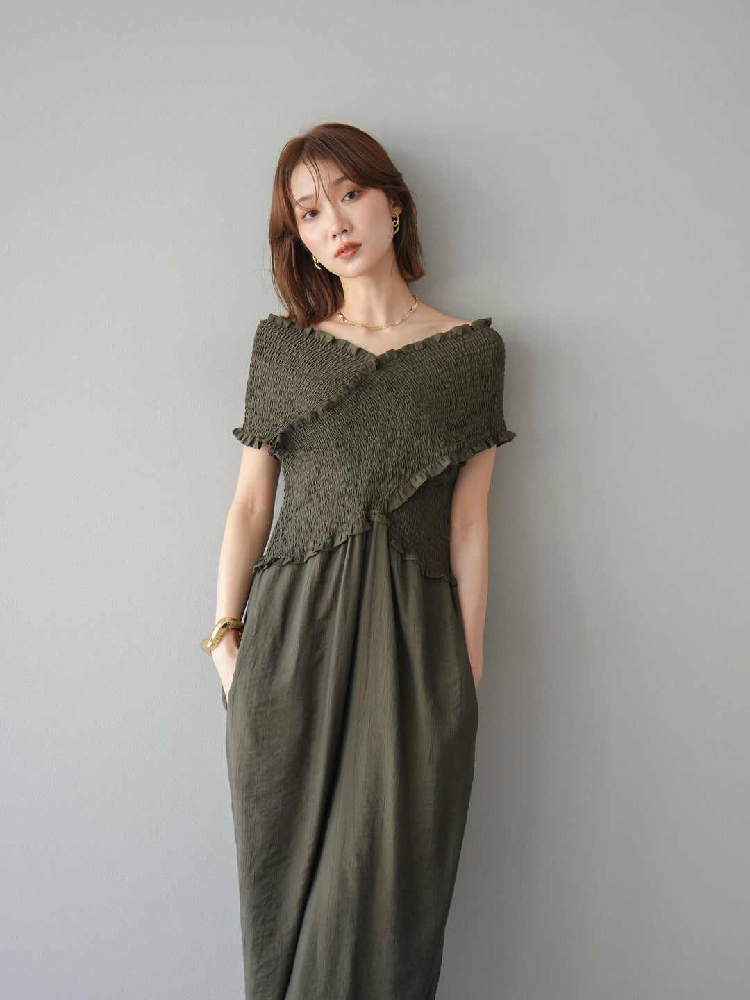 [SET]シャーリングクロスサロペット+シャーリングクロスサロペット(2set)