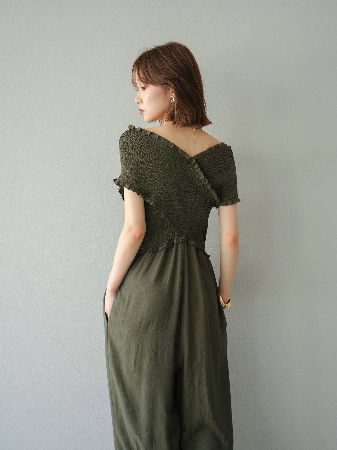 [SET]シャーリングクロスサロペット+シャーリングクロスサロペット(2set)