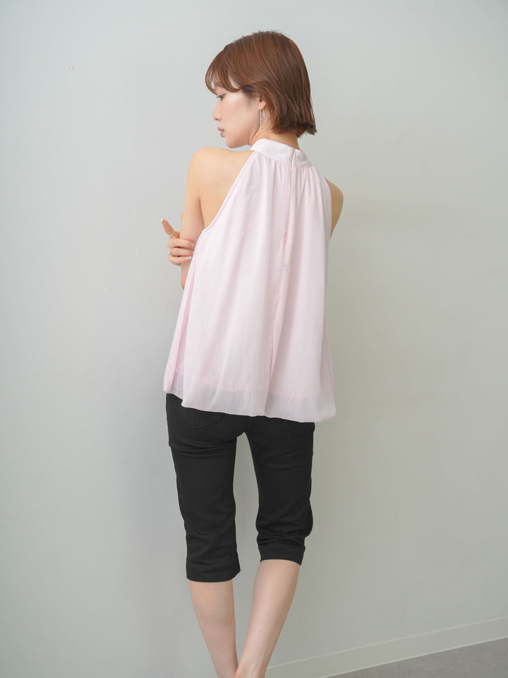 [SET]シフォンアメスリバルーンブラウス+選べるアクセセット(2set)