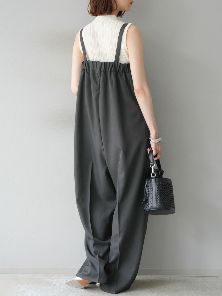 [予約]スリーブレスランダムリブニットトップス/アイボリー