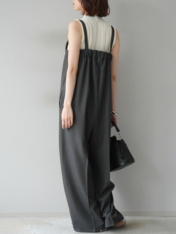 [予約]スリーブレスランダムリブニットトップス/アイボリー