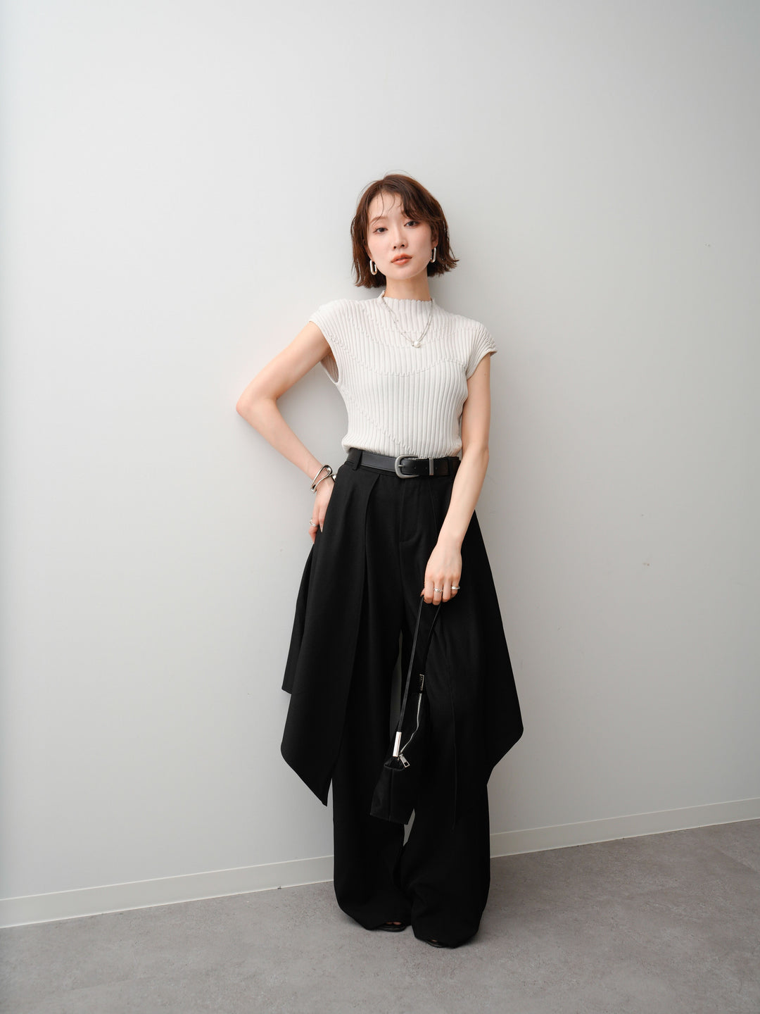 【套裝】Mode Line 羅紋法式針織上衣 + 配件套裝（2 套可選）