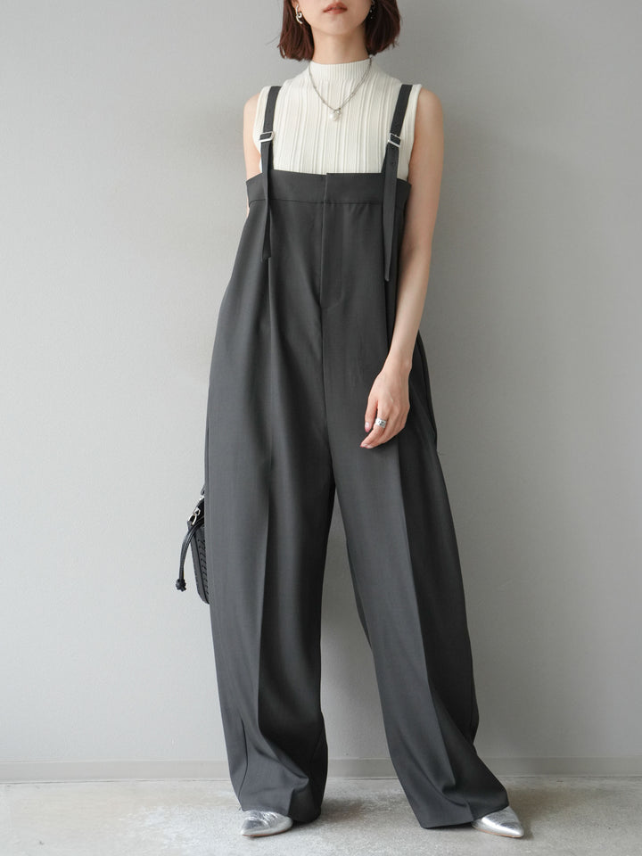 [予約]スリーブレスランダムリブニットトップス/アイボリー