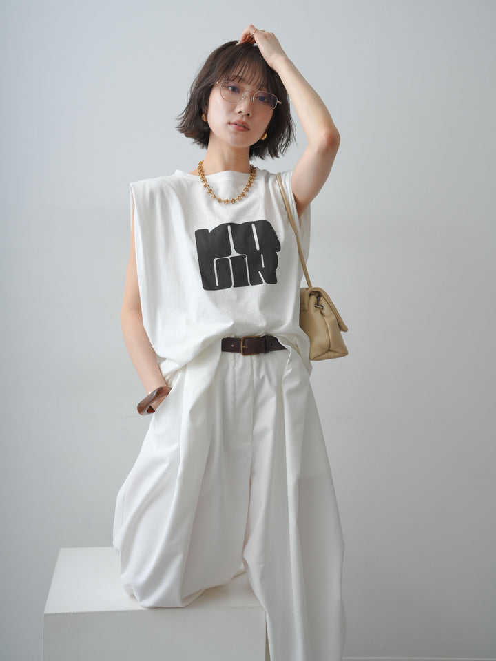 [SET]ヴィンテージロゴドロストTEE+ショルダータックノースリーブオーバーTEE(2set)