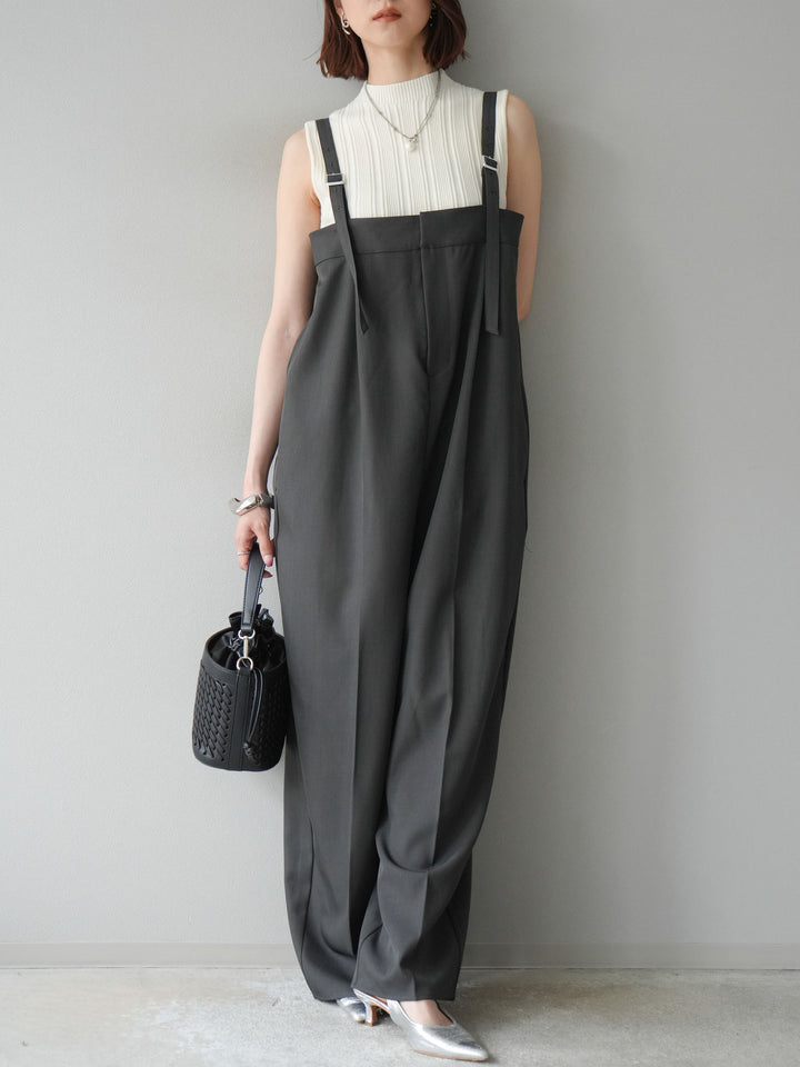 [予約]スリーブレスランダムリブニットトップス/アイボリー