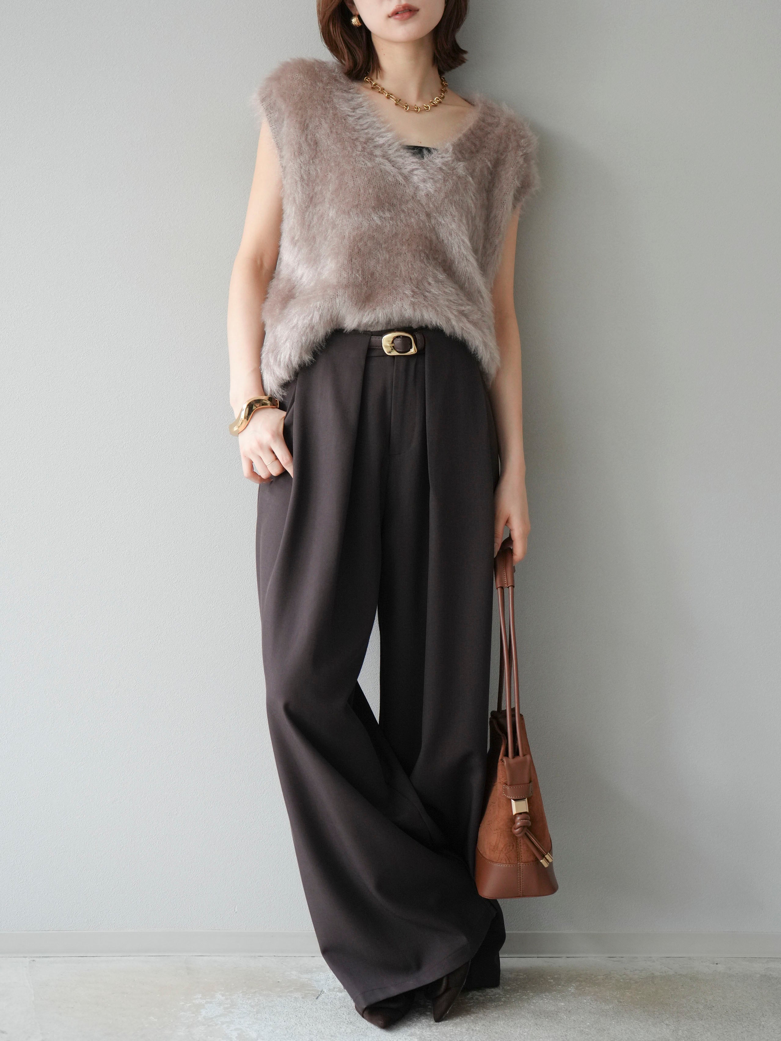 プリーツパンツ　ブラウン　サイズ1 ベルトループ プリーツパンツ ブラウン サイズ1 ベルトループ 楽天市場】【全品10