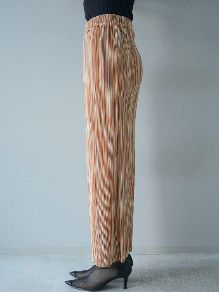 [Pre-order] Multi-color I-line pleated skirt/orange
