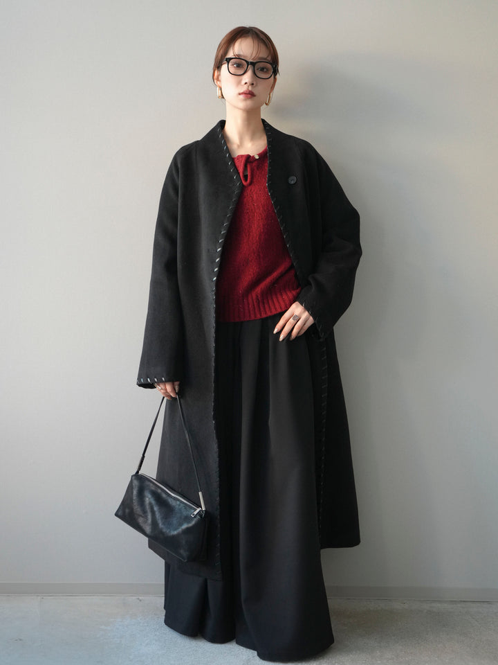 [SET]ハンドステッチ裏中綿ロングコート+ハンドステッチ裏中綿ロングコート(2set)