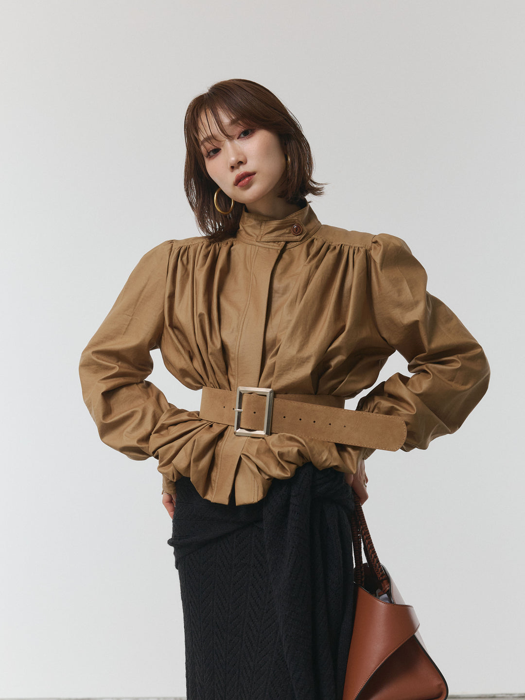 【Allure】[SET]透かし編みニットトップス＆スカート3SET+透かし編みニットトップス＆スカート3SET(2set)