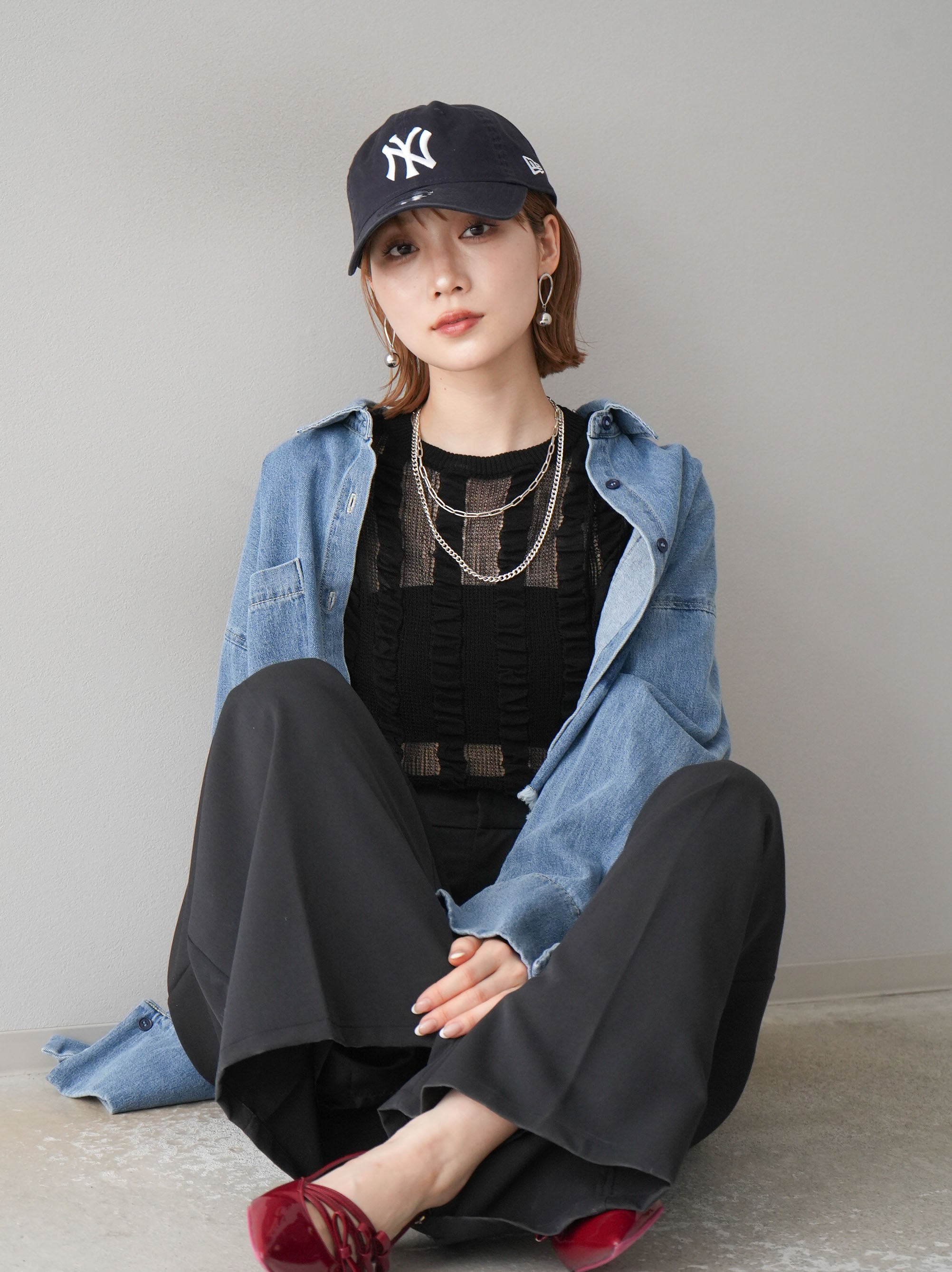 予約]デニムポケット加工ショートシャツ/ブルー – Lumier